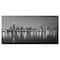 Designart - Chicago Skyline at Night Black and White - Cityscape Canvas Print